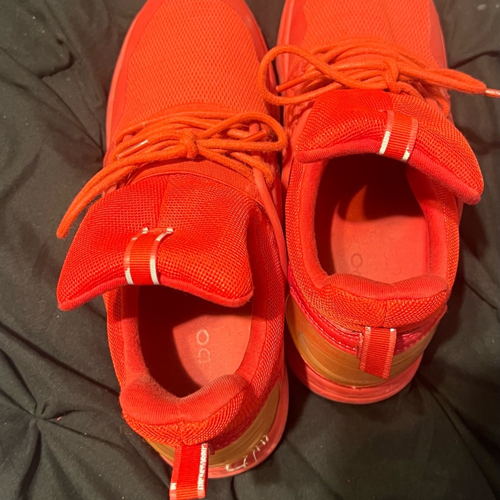 Red sneakers